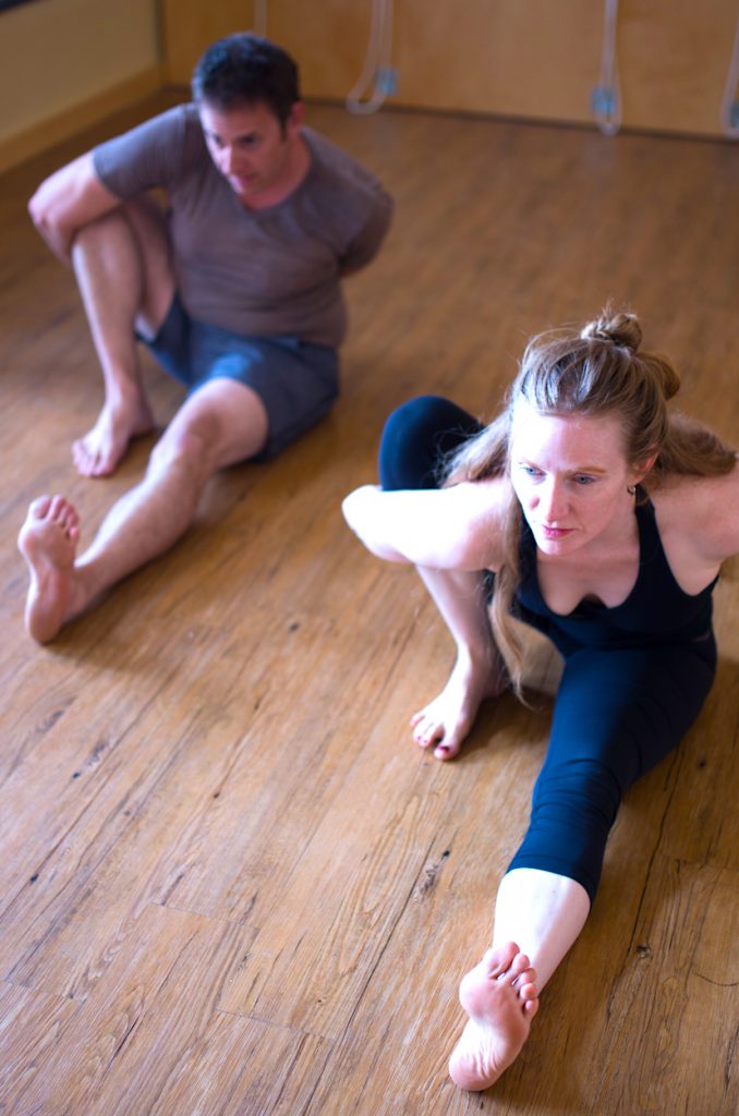Kendra Rickert and Ben Kramer teach classes at Nirguna Yoga studio